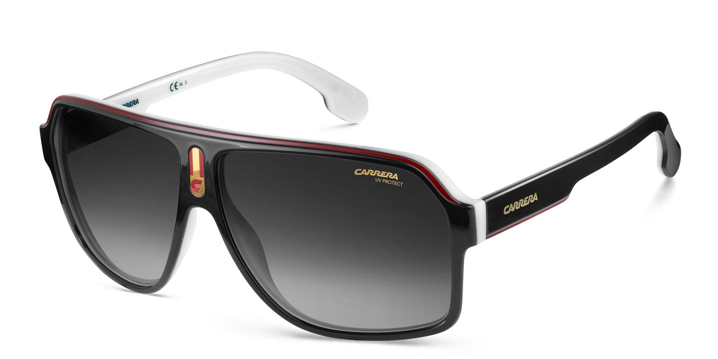 Carrera Unisex Wide Aviator Sunglasses in Black – Product Photo 1