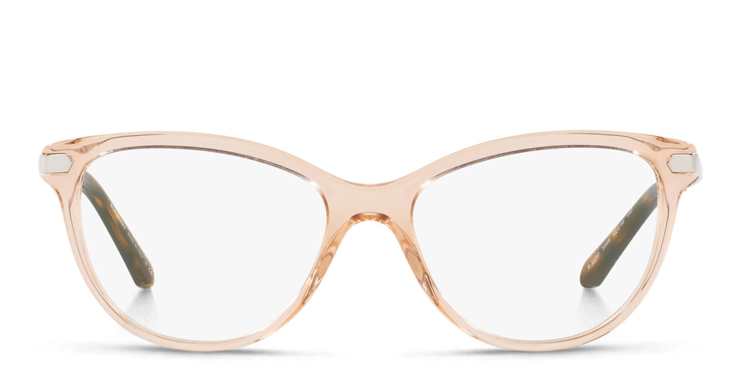 BURBERRY Square Eyeglasses in Transparent Peach – Product Photo 0