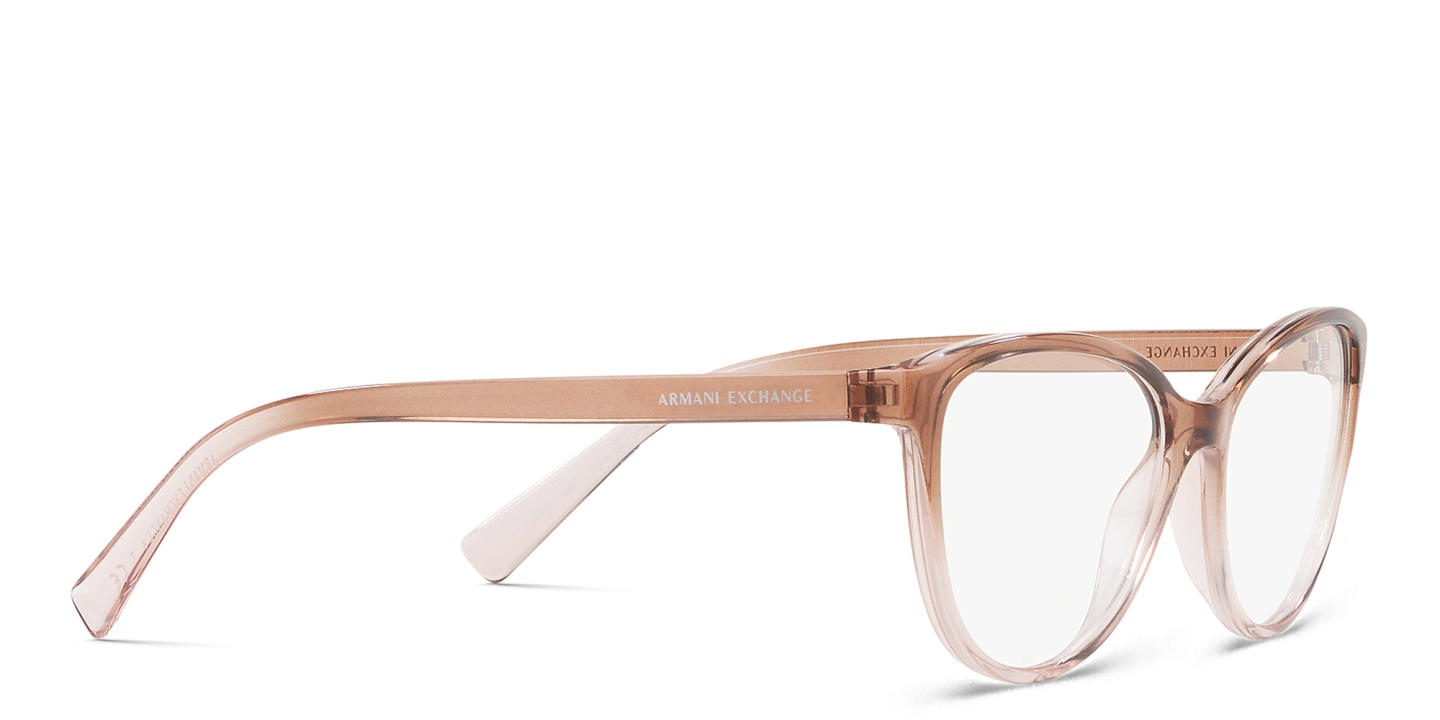 Armani Exchange Logo Lettering Cat-Eye Eyeglasses in Pink – Product Photo 3