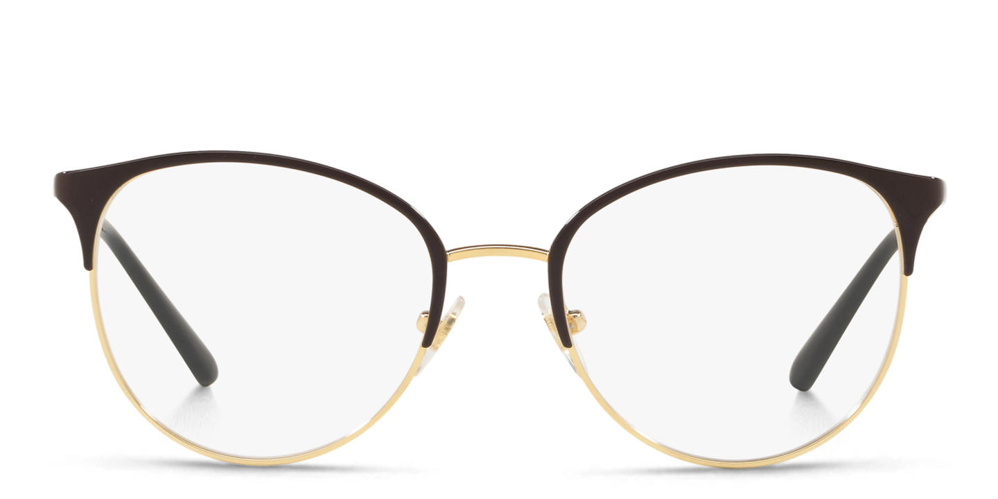 Shop Vogue Eyewear Round Eyeglasses in Black Gold online.