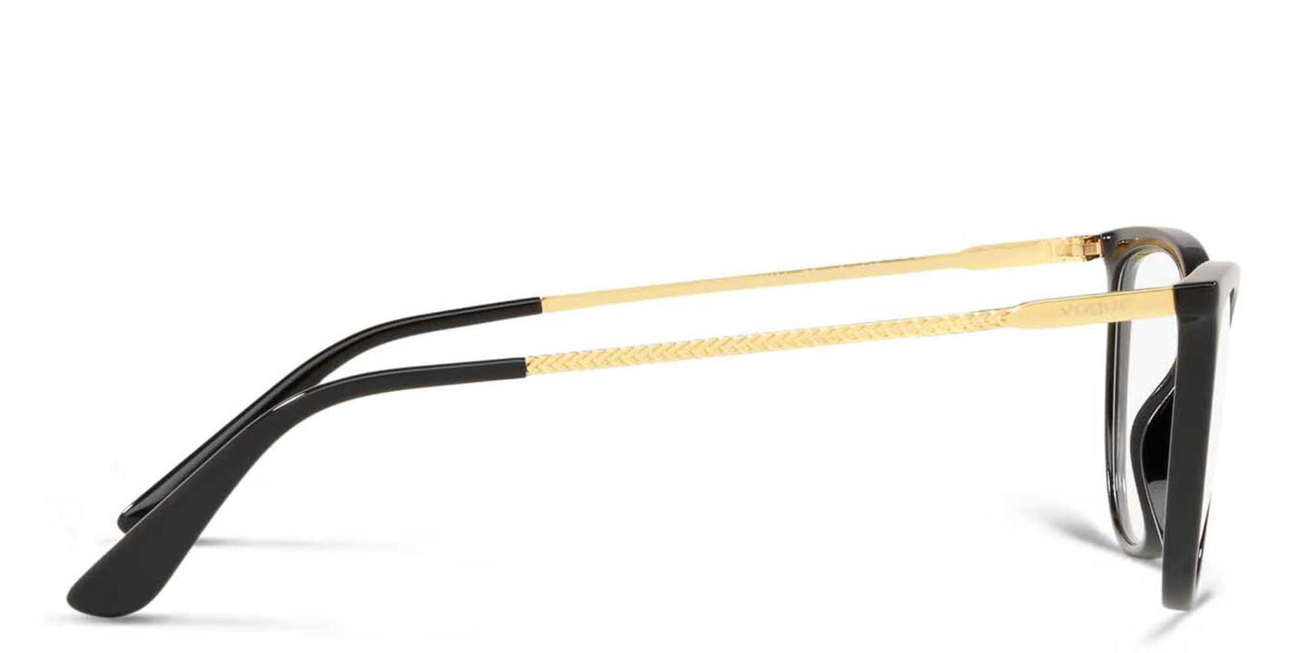 Vogue Eyewear Cat-Eye Eyeglasses in Matte Black – Product Photo 2