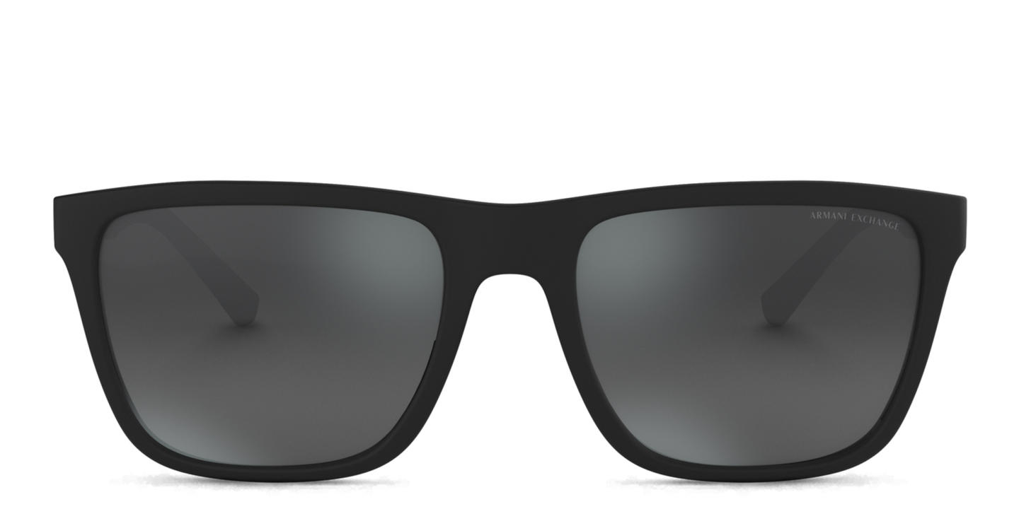 Armani Exchange Logo Lettering Square Sunglasses in Black – Product Photo 0