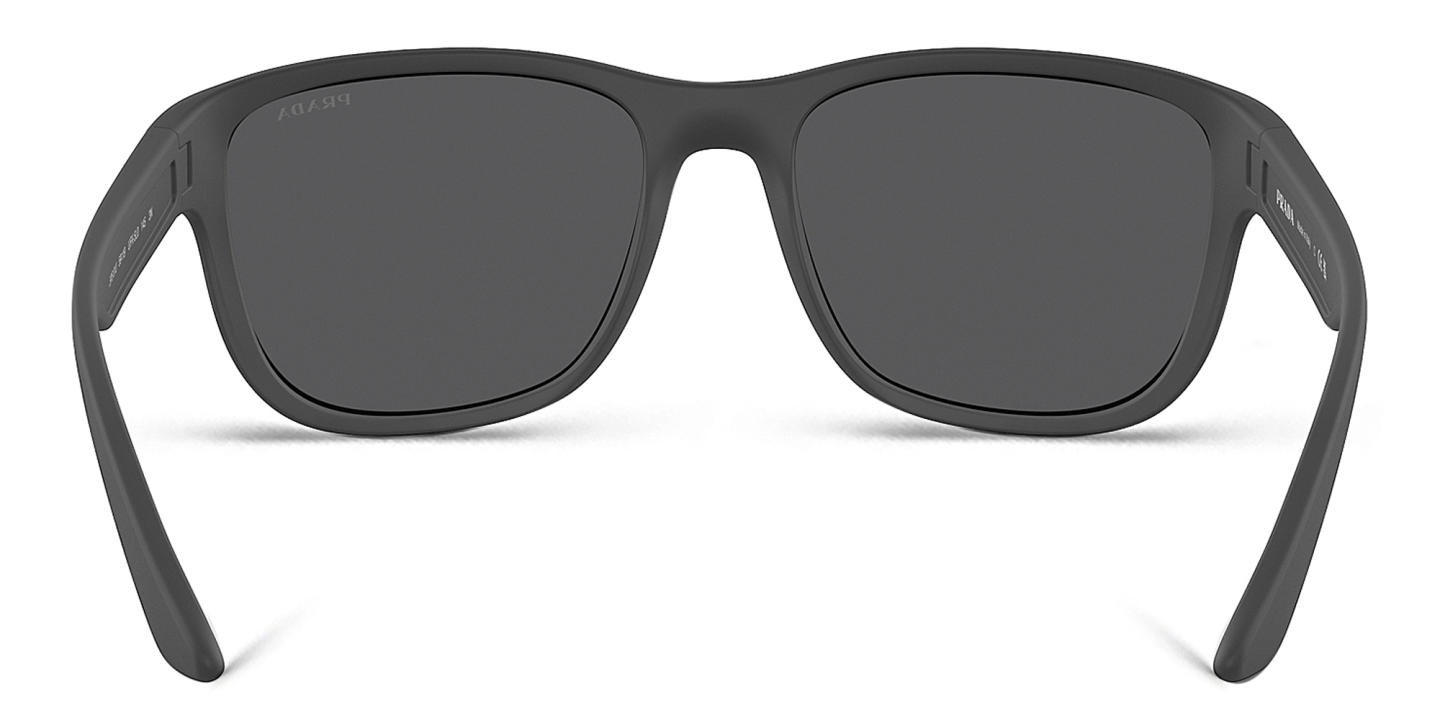 Prada Linea Rossa Pillow Sunglasses in Grey Rubber – Product Photo 3