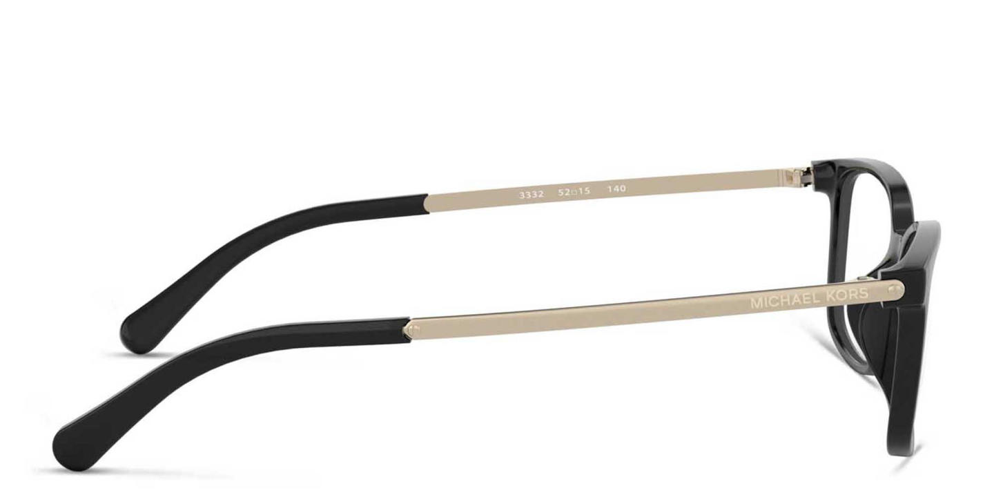 Michael Kors Telluride Rectangle Eyeglasses in Black – Product Photo 2