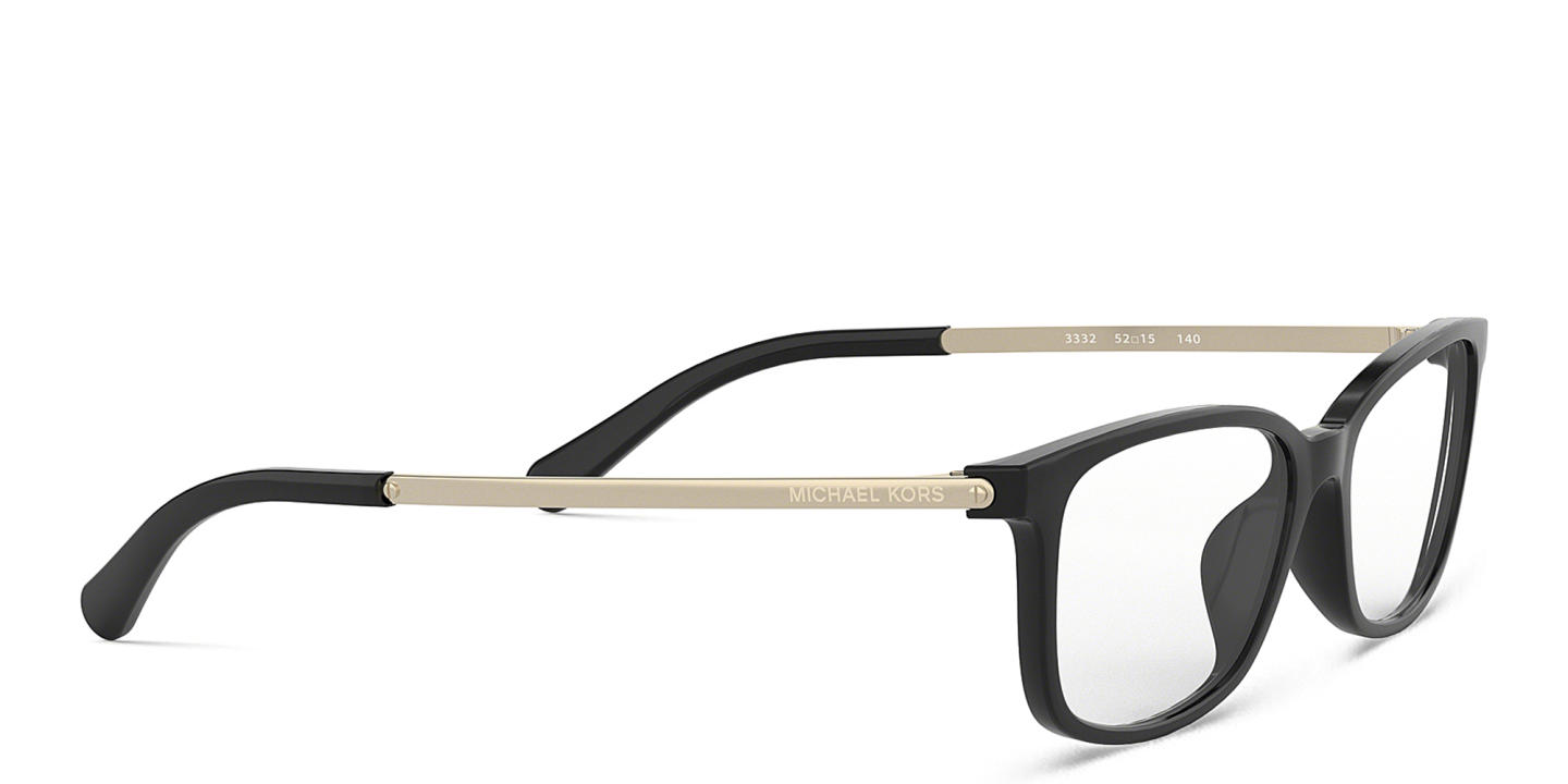 Michael Kors Telluride Rectangle Eyeglasses in Black – Product Photo 3