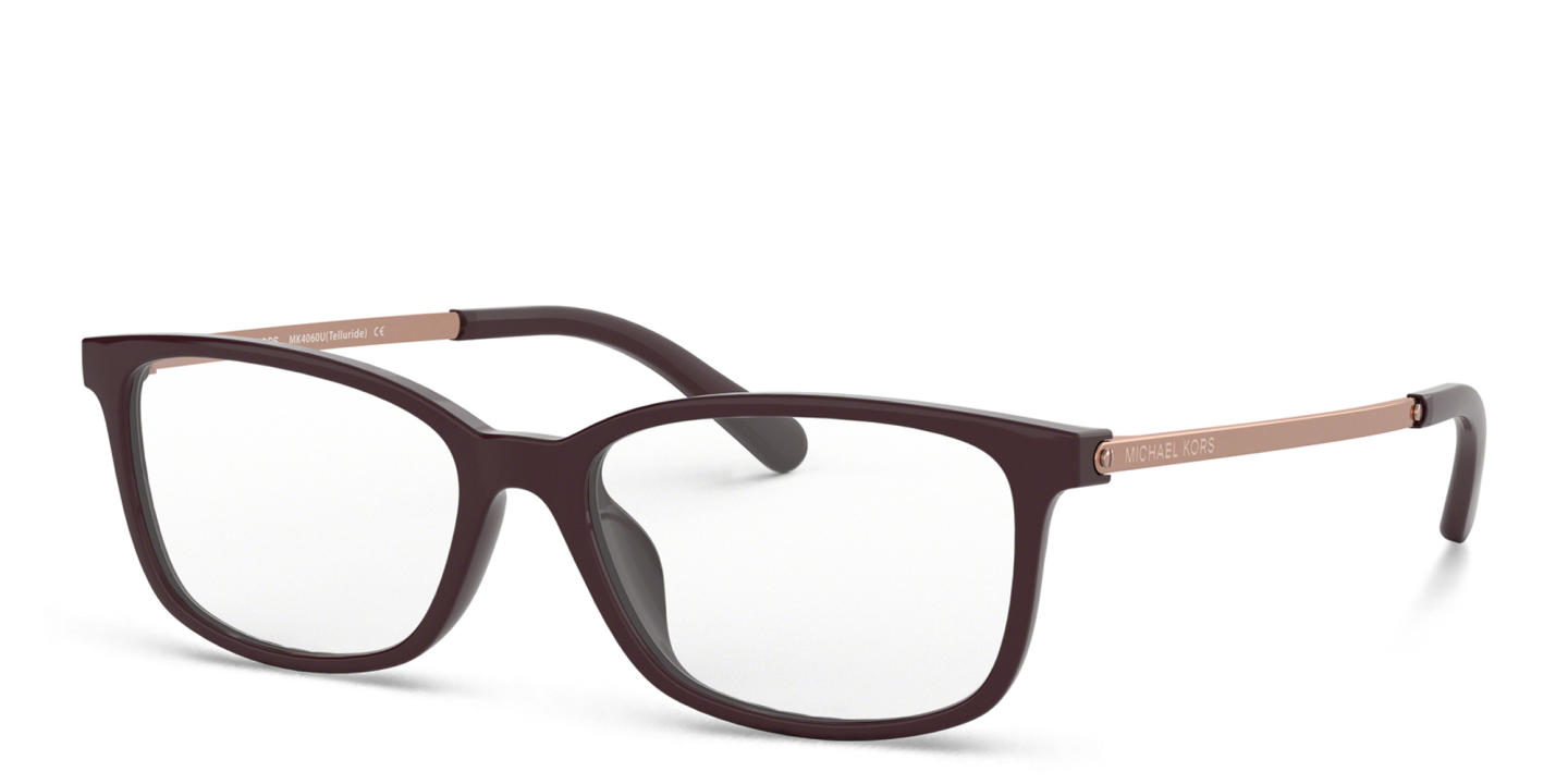 Michael Kors Telluride Rectangle Eyeglasses in Rose Gold – Product Photo 1