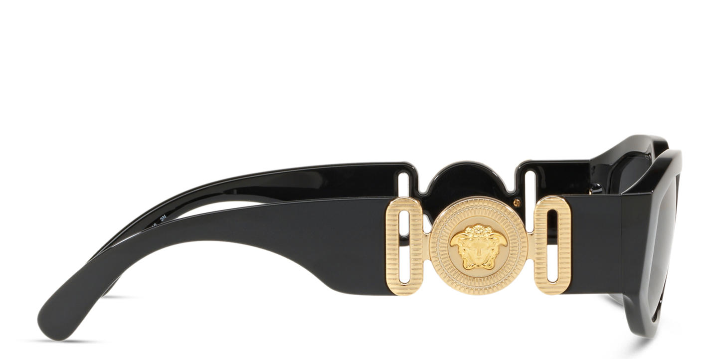 Shop VERSACE Medusa Biggie Sunglasses in Black online.