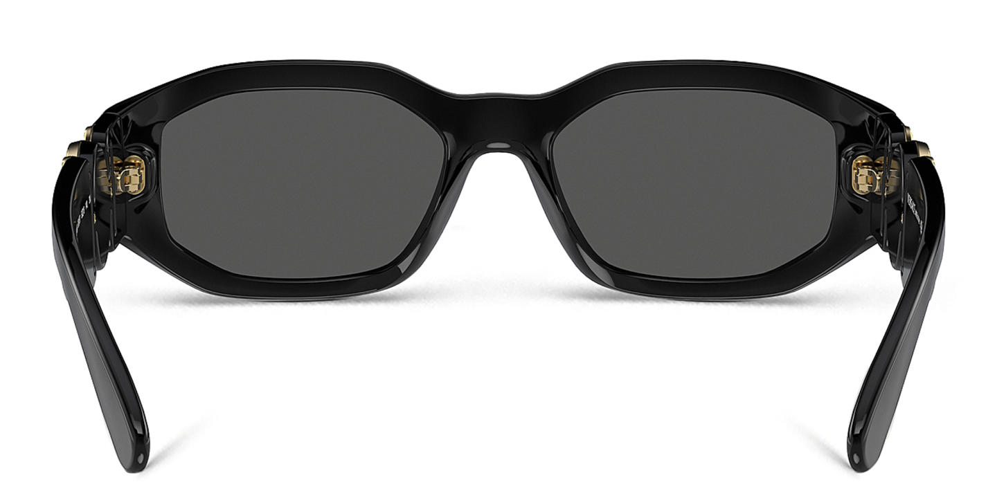 Shop VERSACE Medusa Biggie Sunglasses in Black online.