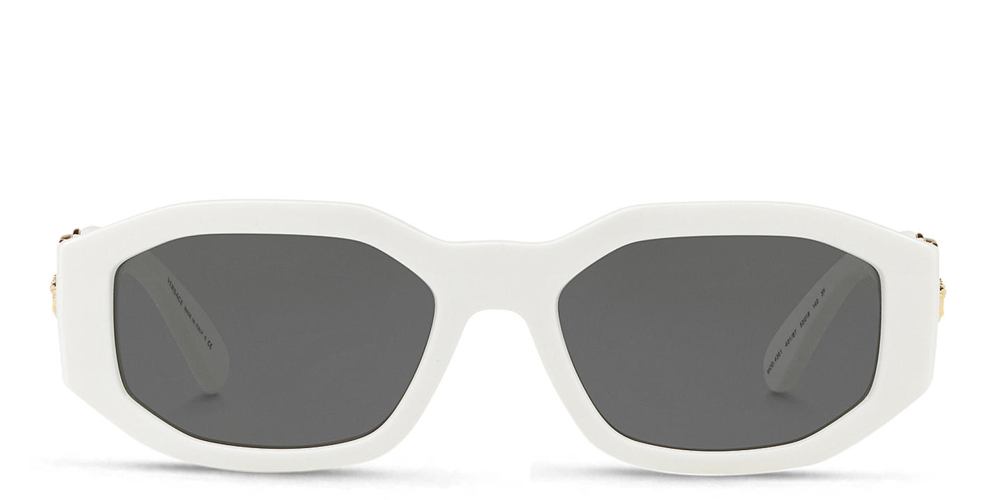 Shop VERSACE Medusa Biggie Sunglasses in White online.