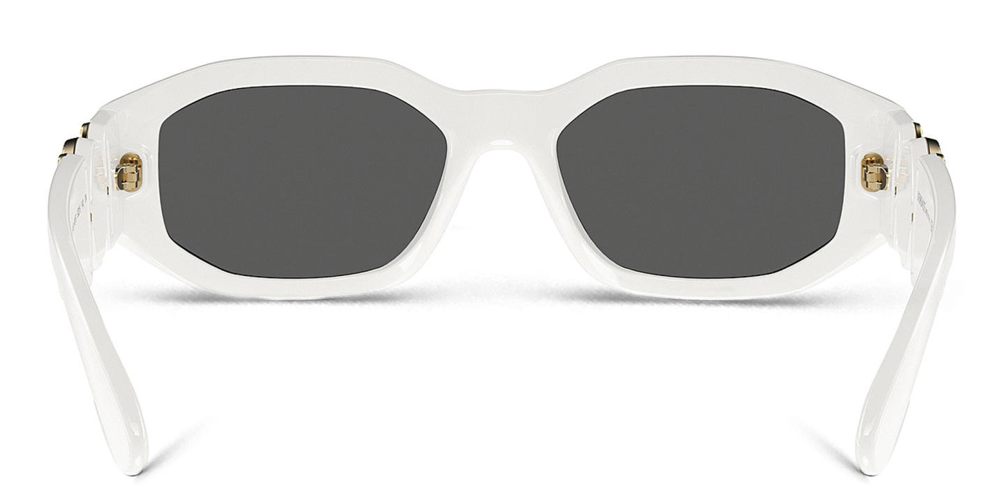 Shop VERSACE Medusa Biggie Sunglasses in White online.