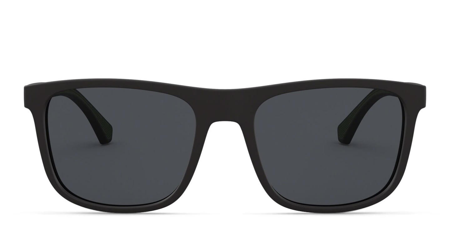 Emporio Armani Square Sunglasses in Matte Black – Product Photo 0