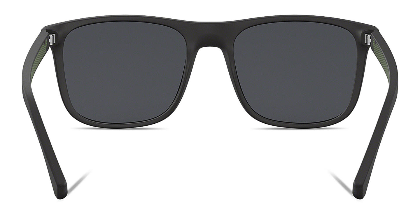 Emporio Armani Square Sunglasses in Matte Black – Product Photo 3