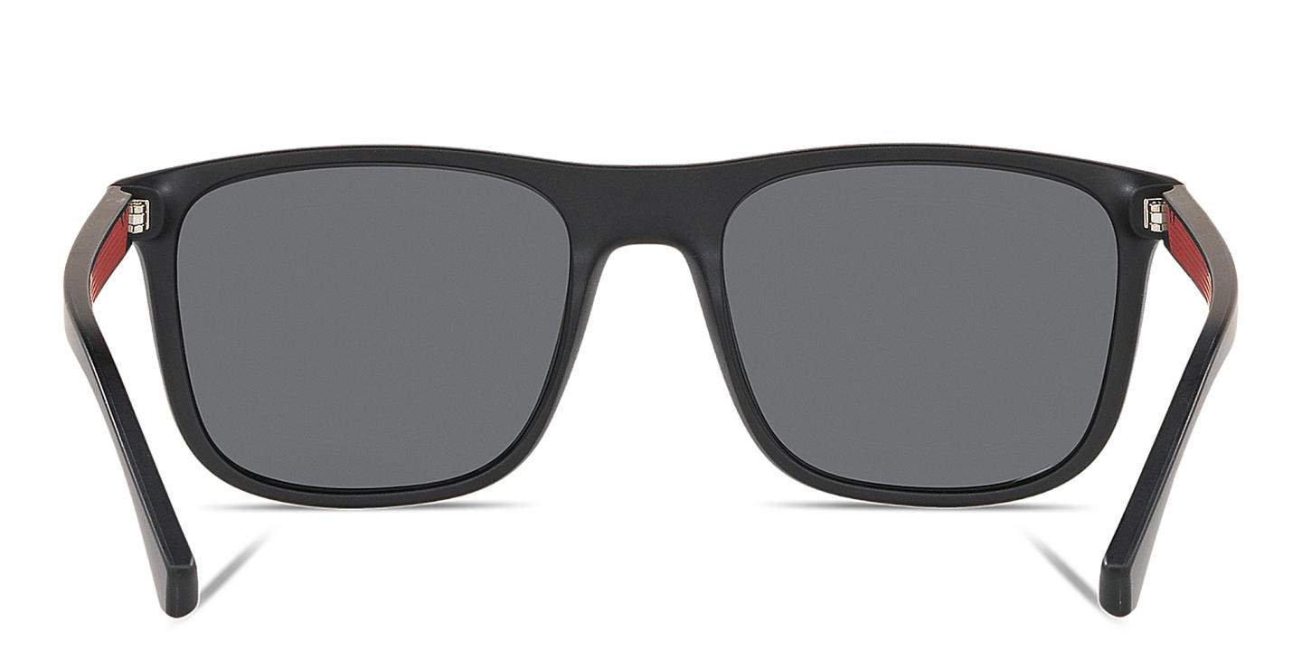 Shop Emporio Armani Square Sunglasses in Matte Black online.