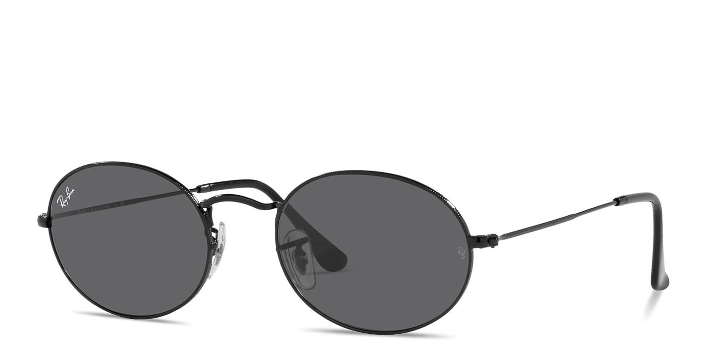 Ray-Ban Oval Metal Unisex Sunglasses in Black – Product Photo 1