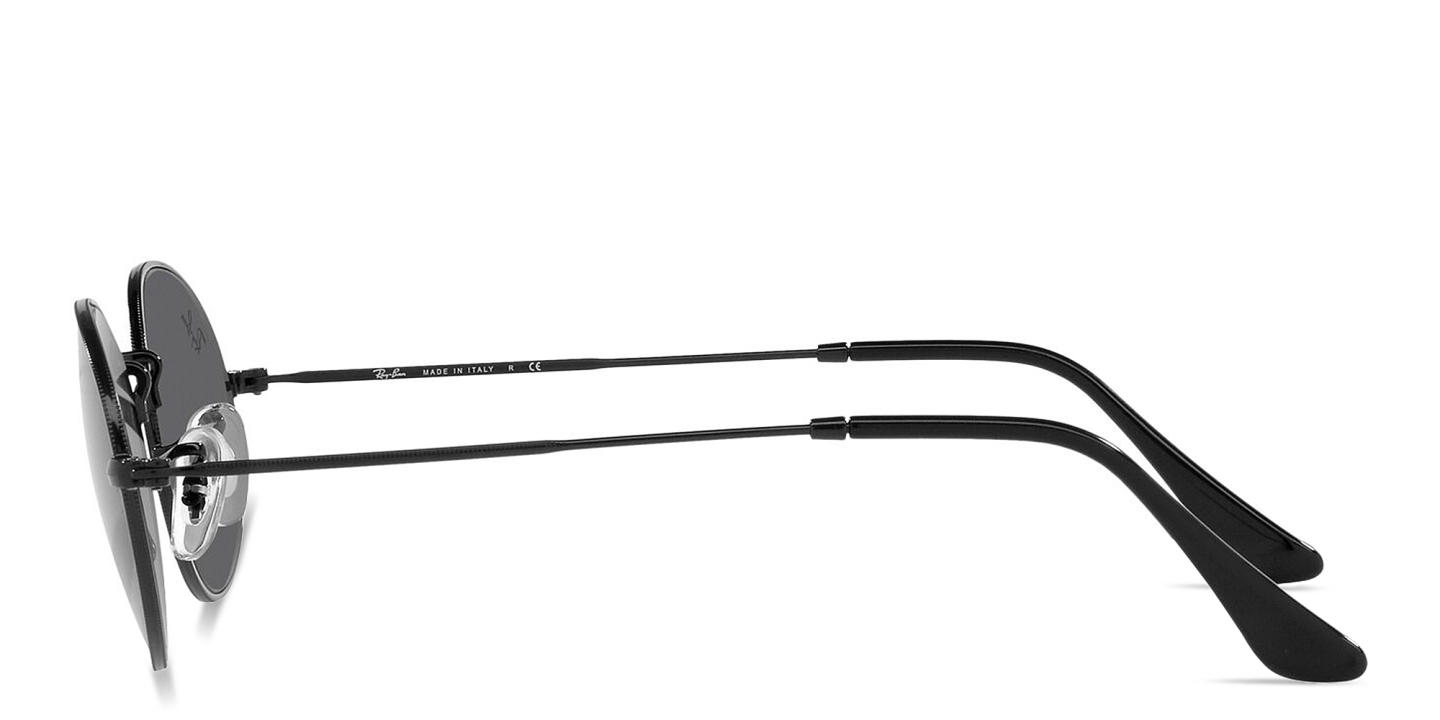 Shop Ray-Ban Oval Metal Unisex Sunglasses in Black online.