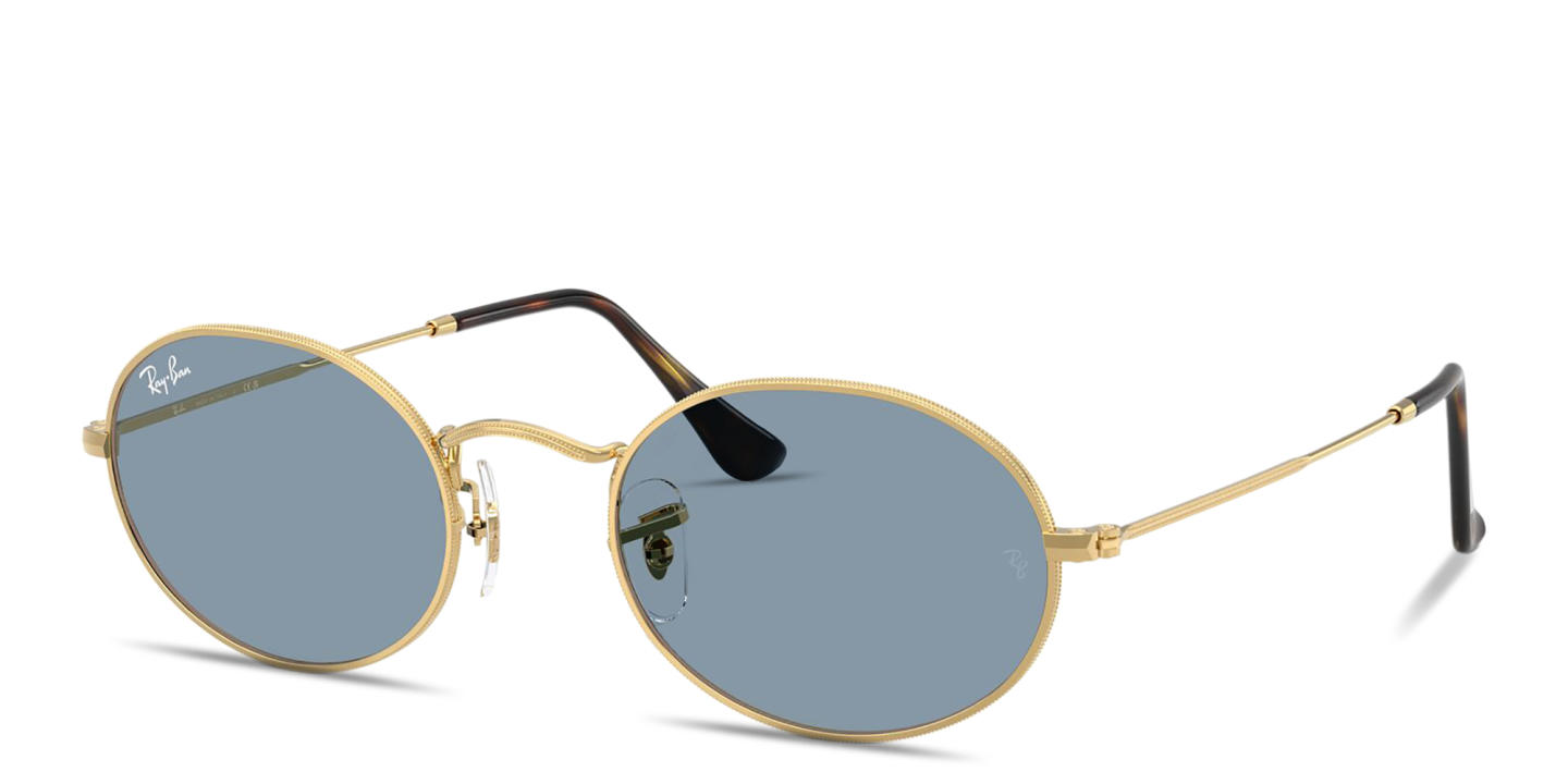 Ray-Ban Oval Metal Summer Capsule Unisex Sunglasses in Gold – Product Photo 1