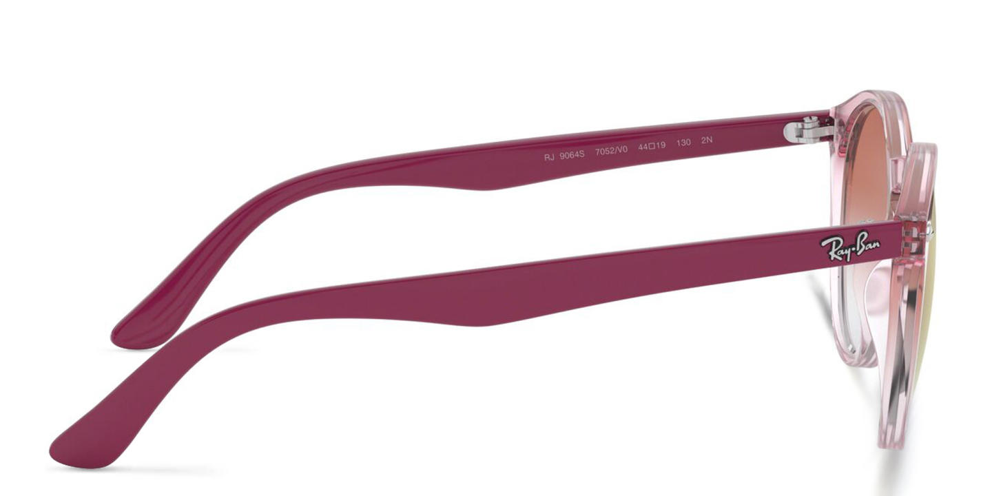 Ray-Ban Junior Kids Panthos Sunglasses in Transparent Pink – Product Photo 2