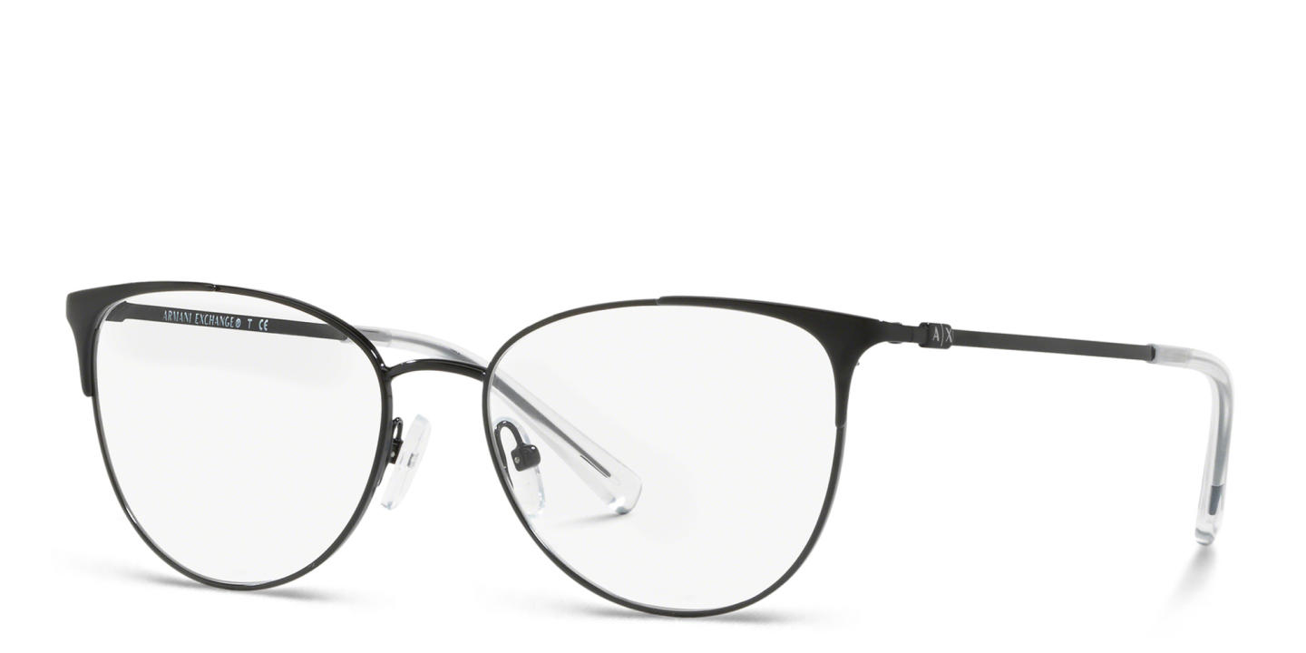 Armani Exchange A|X Logo Cat-Eye Eyeglasses in Black – Product Photo 1