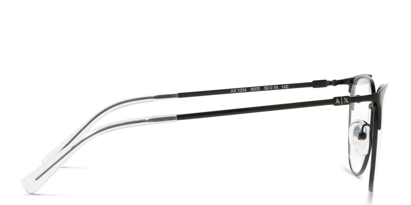 Armani Exchange A|X Logo Cat-Eye Eyeglasses in Black – Product Photo 2