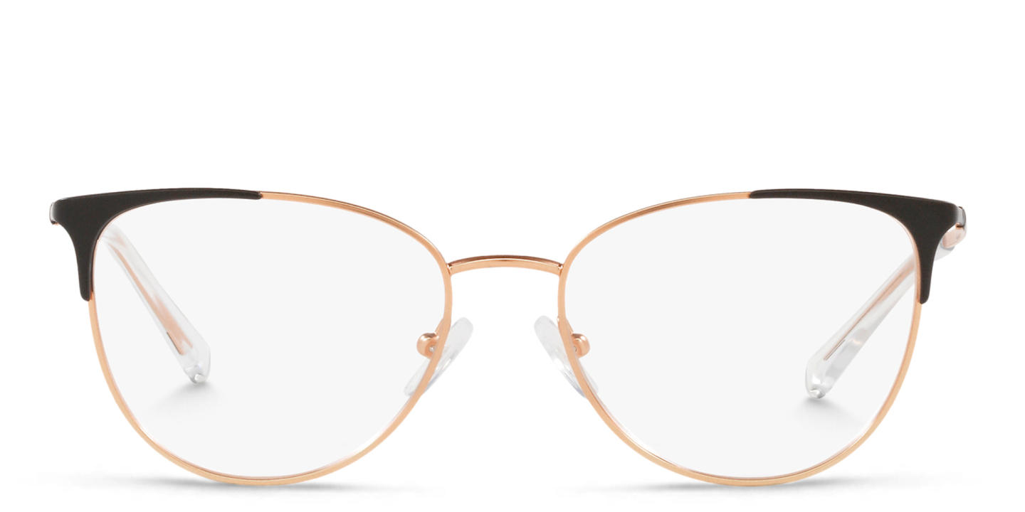 Shop Armani Exchange Cat-Eye Eyeglasses in Rose Gold Black online.