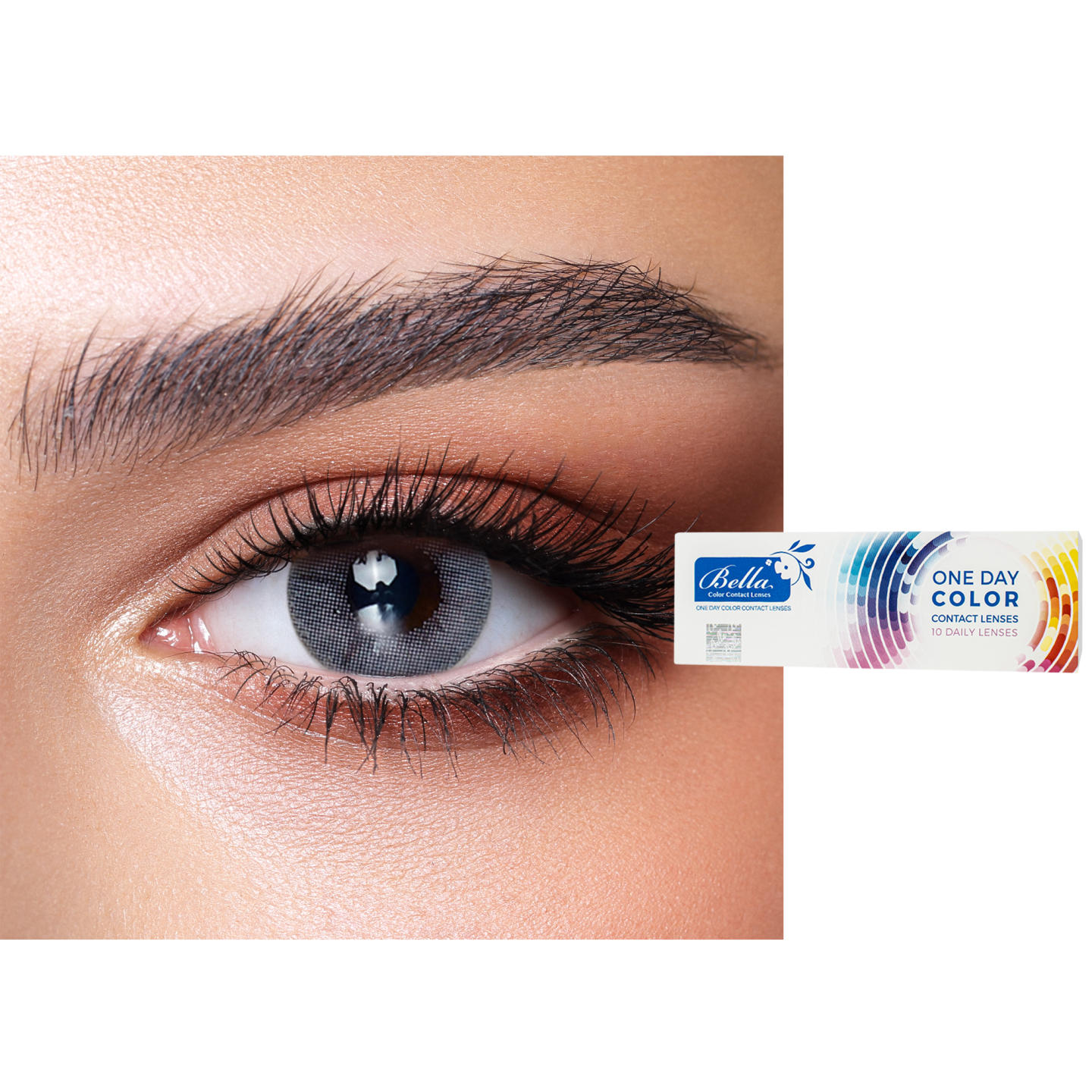 Shop Bella One-Day Color Contact Lenses - Blue Grey in Blue Grey online.