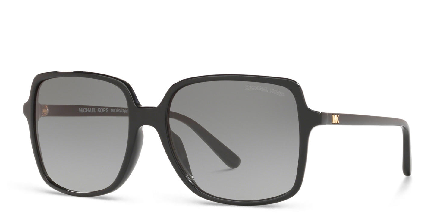 Shop Michael Kors Oversized Square Sunglasses in Black online.