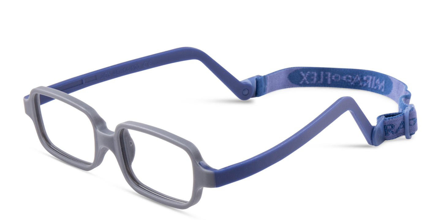 Mira Flex Joy A3-5 Kids Rectangle Eyeglasses in Grey – Product Photo 1