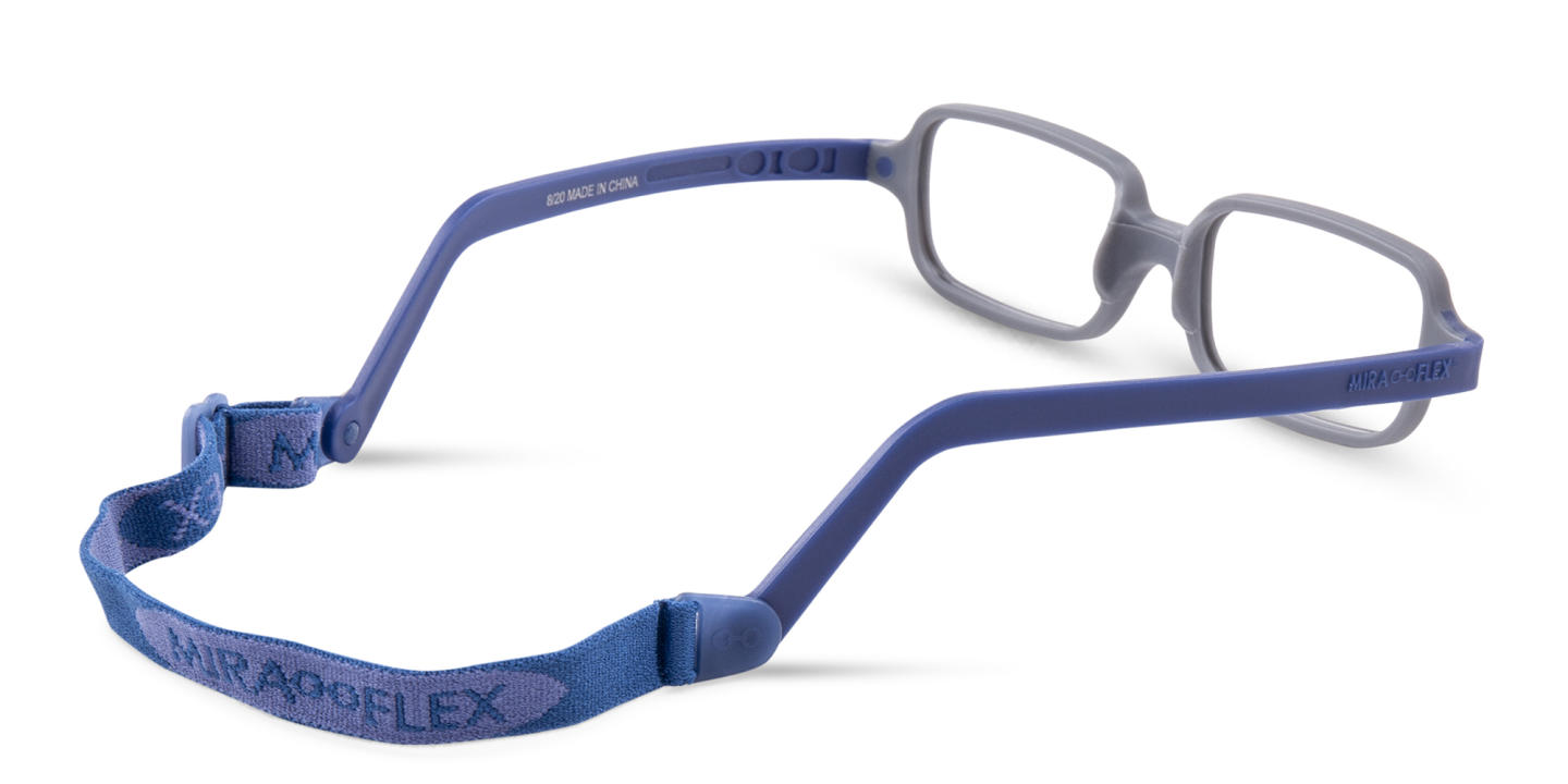 Mira Flex Joy A3-5 Kids Rectangle Eyeglasses in Grey – Product Photo 2