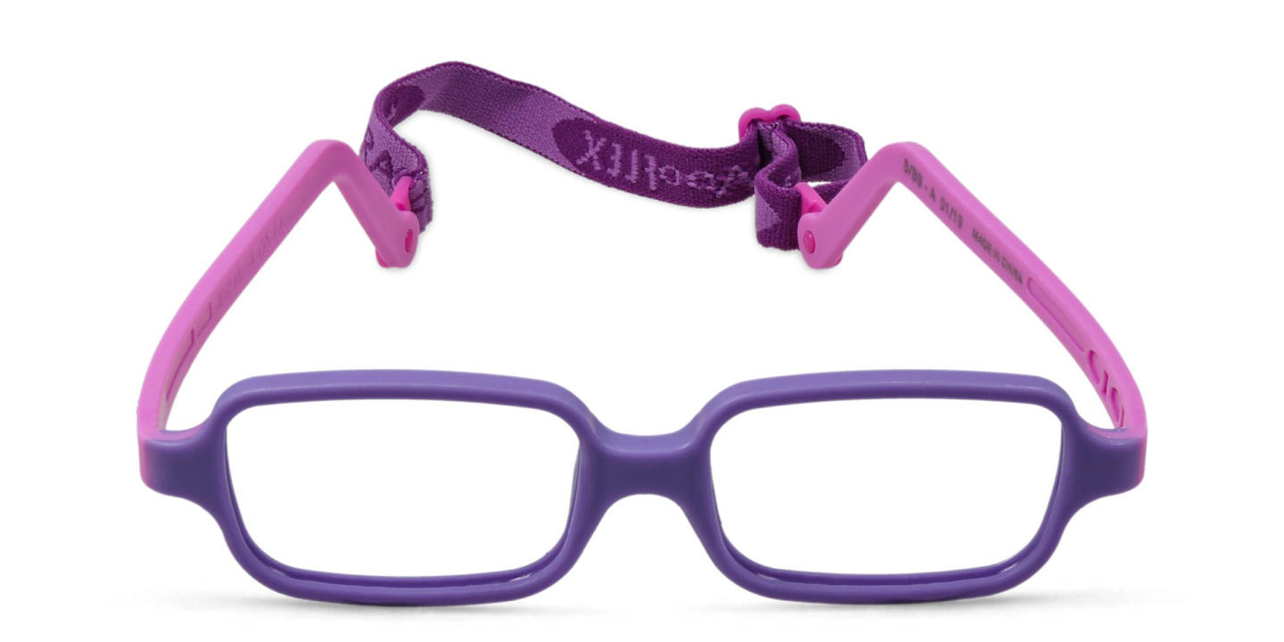 Mira Flex Kids Rectangle Eyeglasses in Purple – Product Photo 0