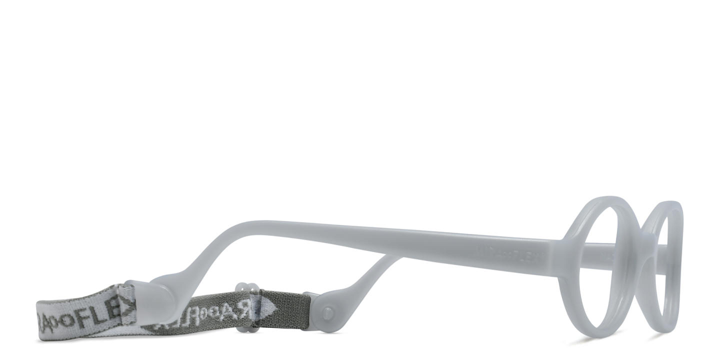 Mira Flex Kids Round Eyeglasses in Grey – Product Photo 2