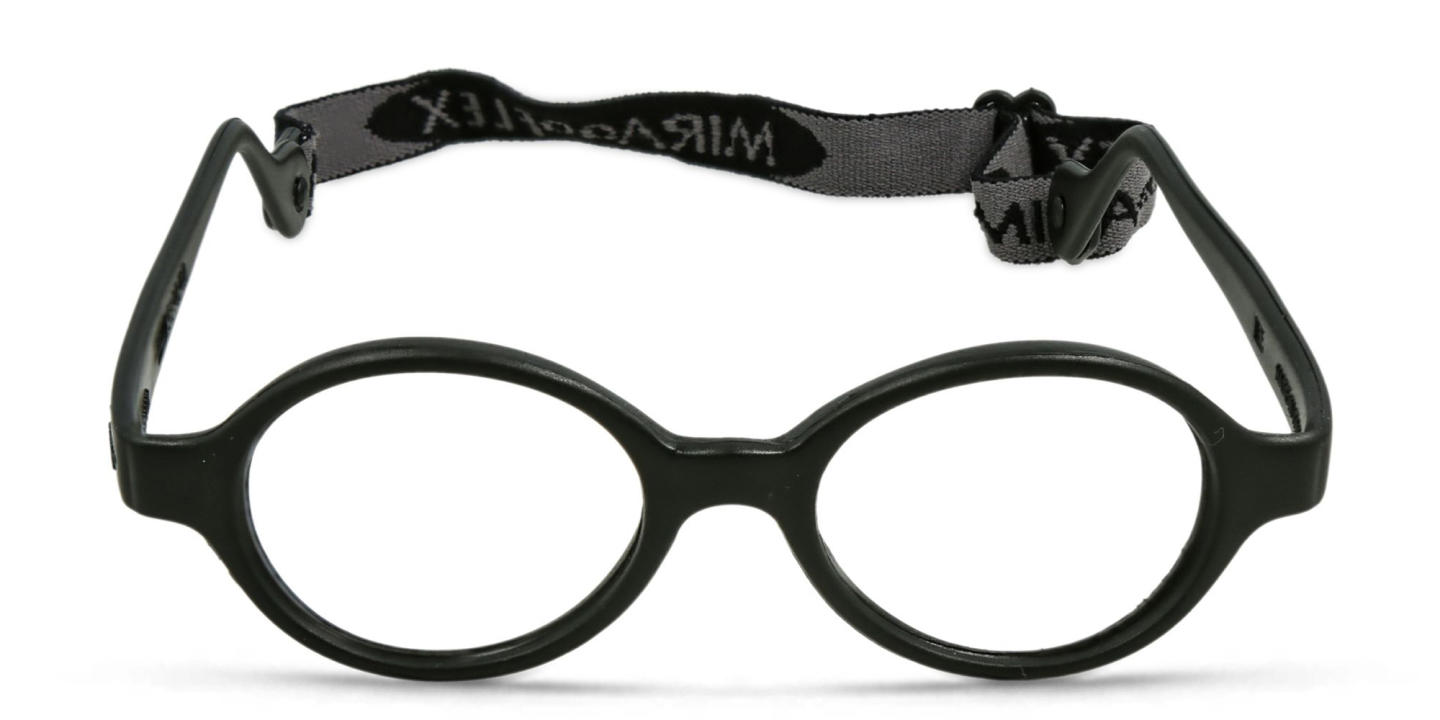 Shop Mira Flex Kids Round Eyeglasses in Black online.