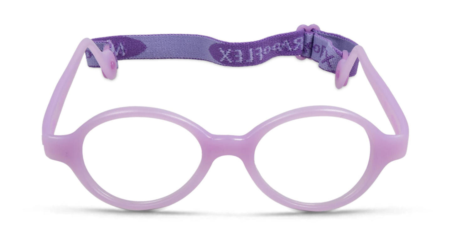 Mira Flex Kids Round Eyeglasses in Purple – Product Photo 0