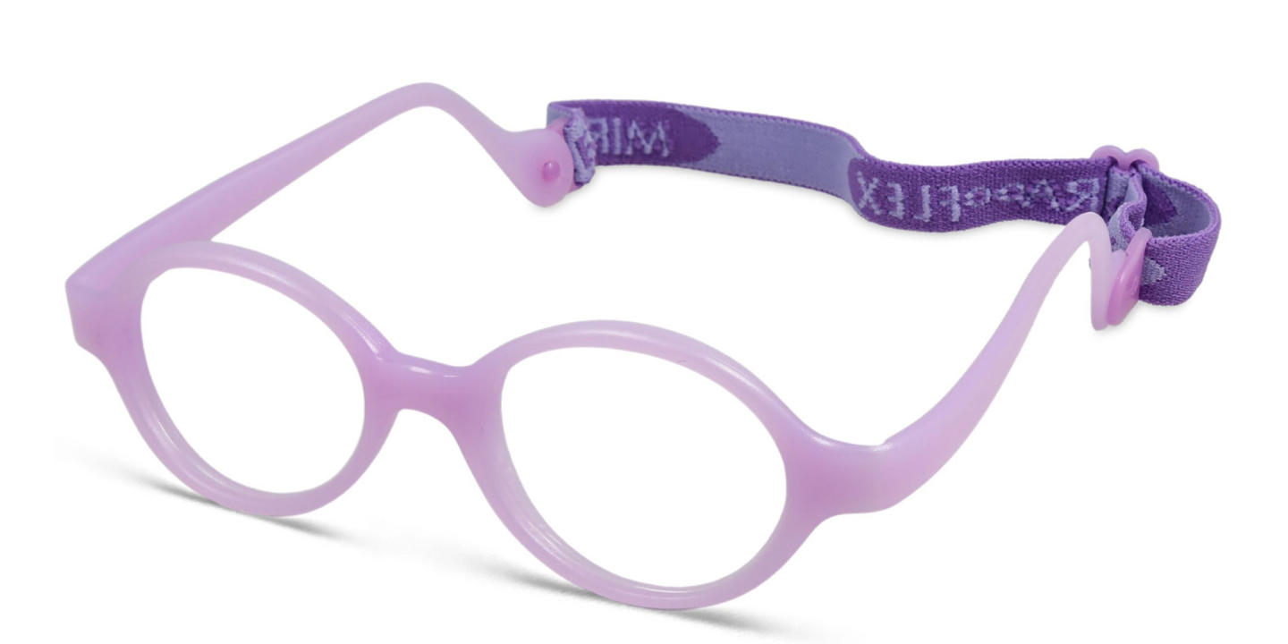 Mira Flex Kids Round Eyeglasses in Purple – Product Photo 1