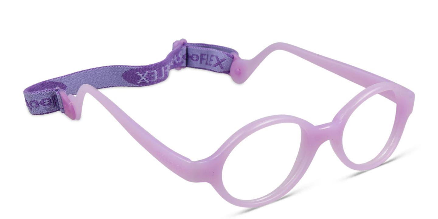 Mira Flex Kids Round Eyeglasses in Purple – Product Photo 2