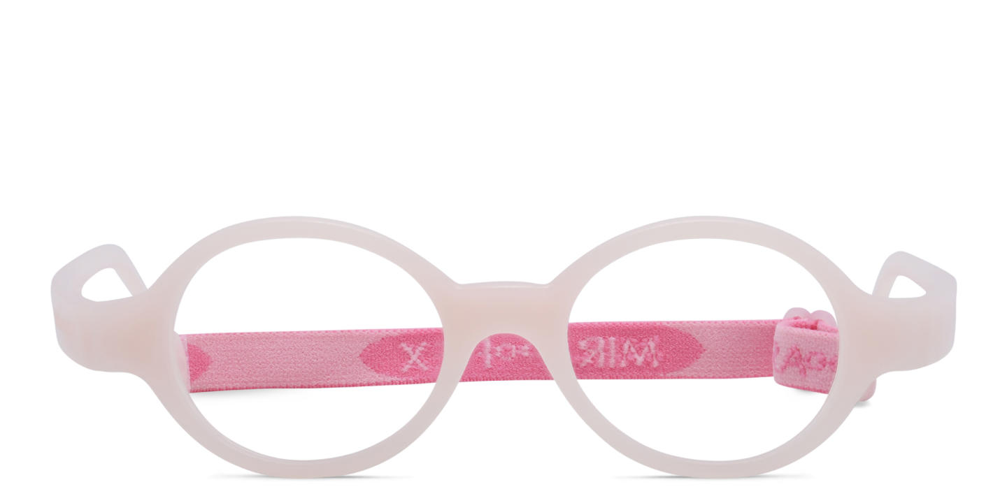 Shop Mira Flex Kids Round Eyeglasses in Pink online.