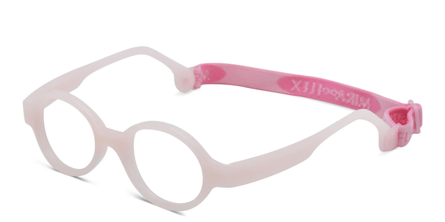 Shop Mira Flex Kids Round Eyeglasses in Pink online.