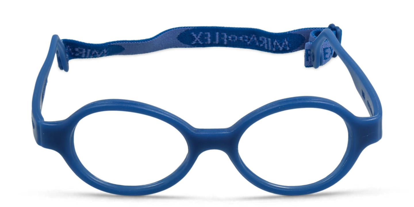 Mira Flex Kids Round Eyeglasses in Dark Blue – Product Photo 0
