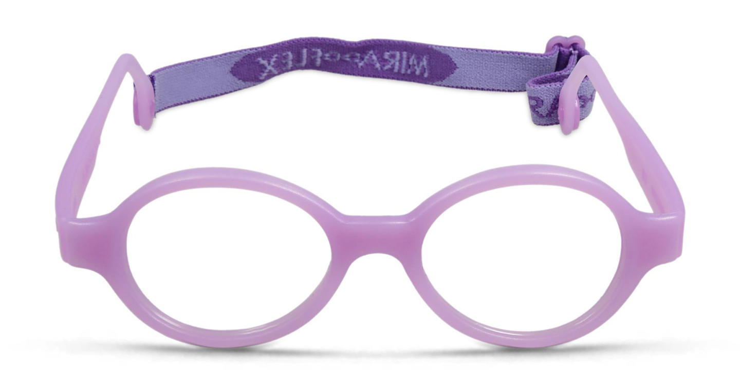 Mira Flex Kids Round Eyeglasses in Purple – Product Photo 0