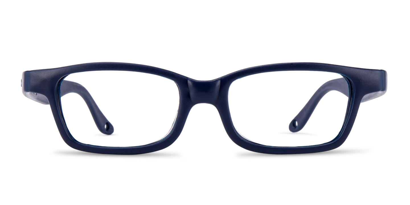 Mira Flex Kids Rectangle Eyeglasses in Dark Blue – Product Photo 0