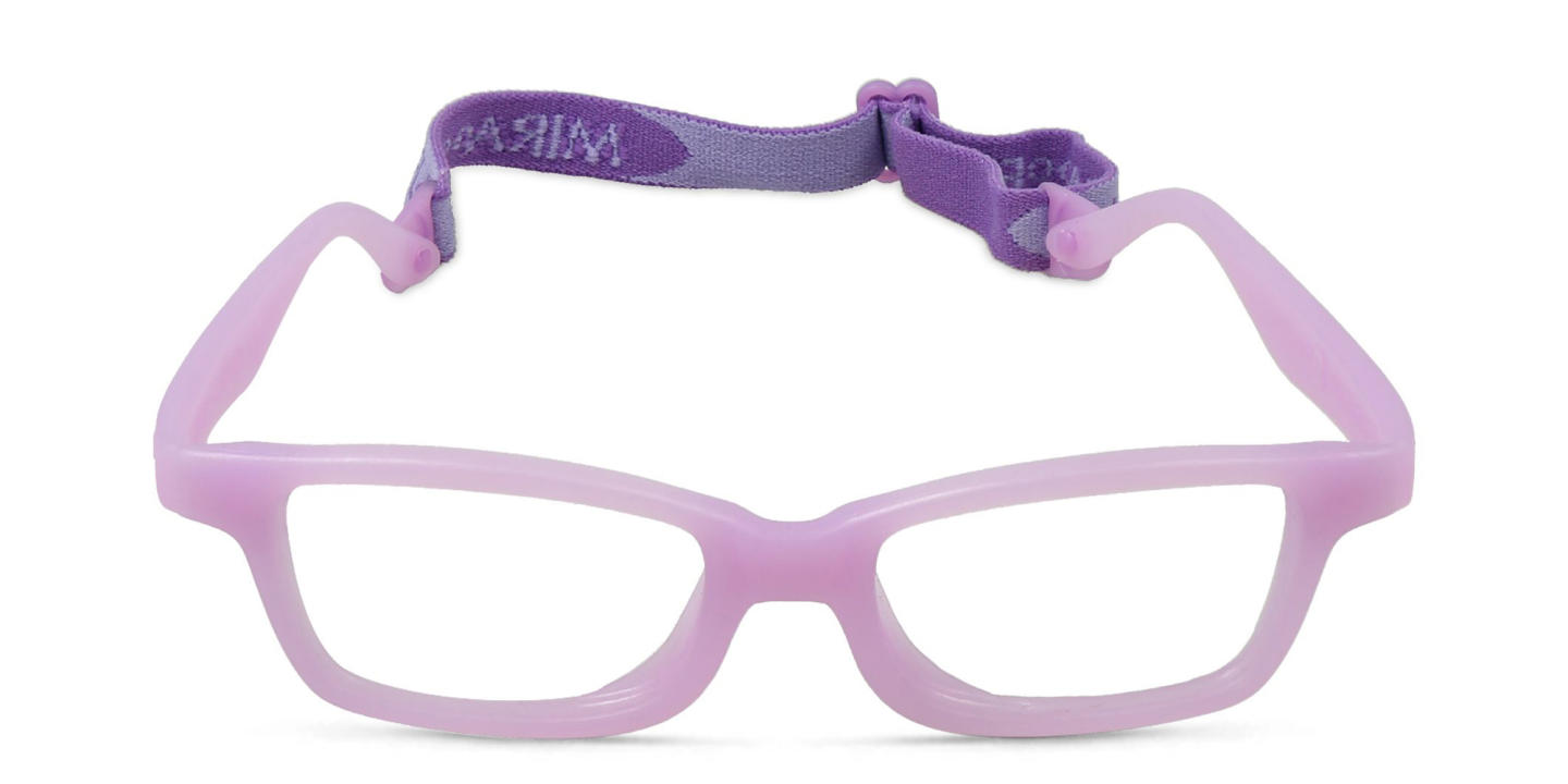 Mira Flex Kids Rectangle Eyeglasses in Purple – Product Photo 0