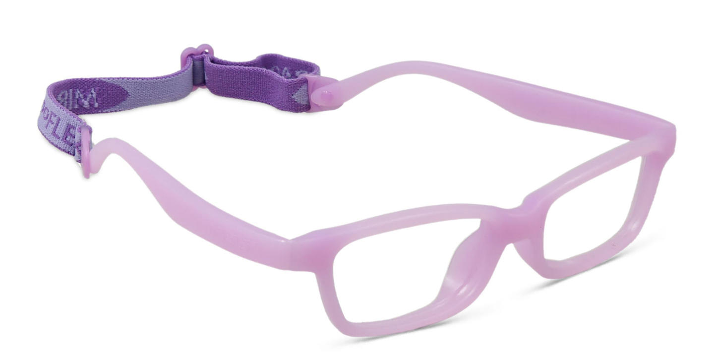 Mira Flex Kids Rectangle Eyeglasses in Purple – Product Photo 2
