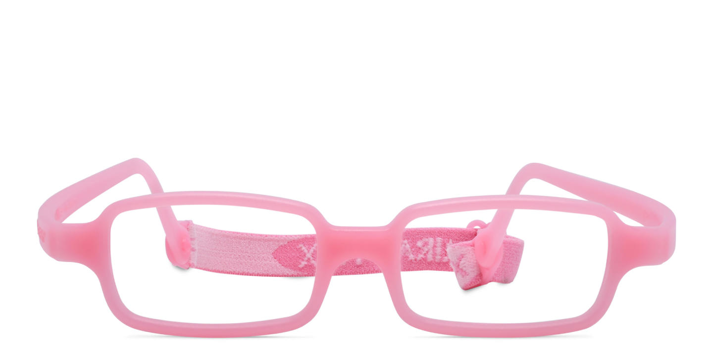 Mira Flex Kids Rectangle Eyeglasses in Pink – Product Photo 0
