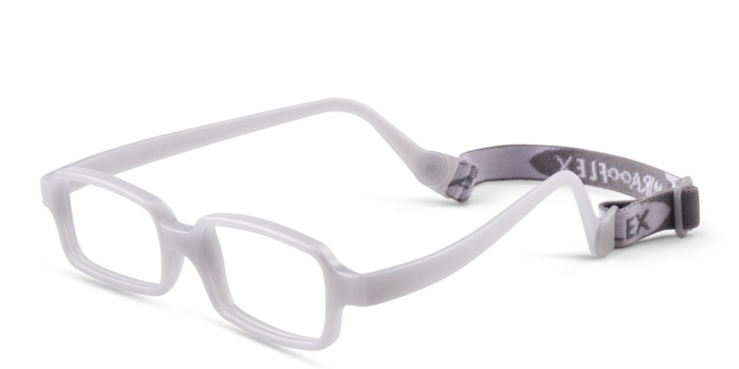 Mira Flex Kids Rectangle Eyeglasses in Grey – Product Photo 1