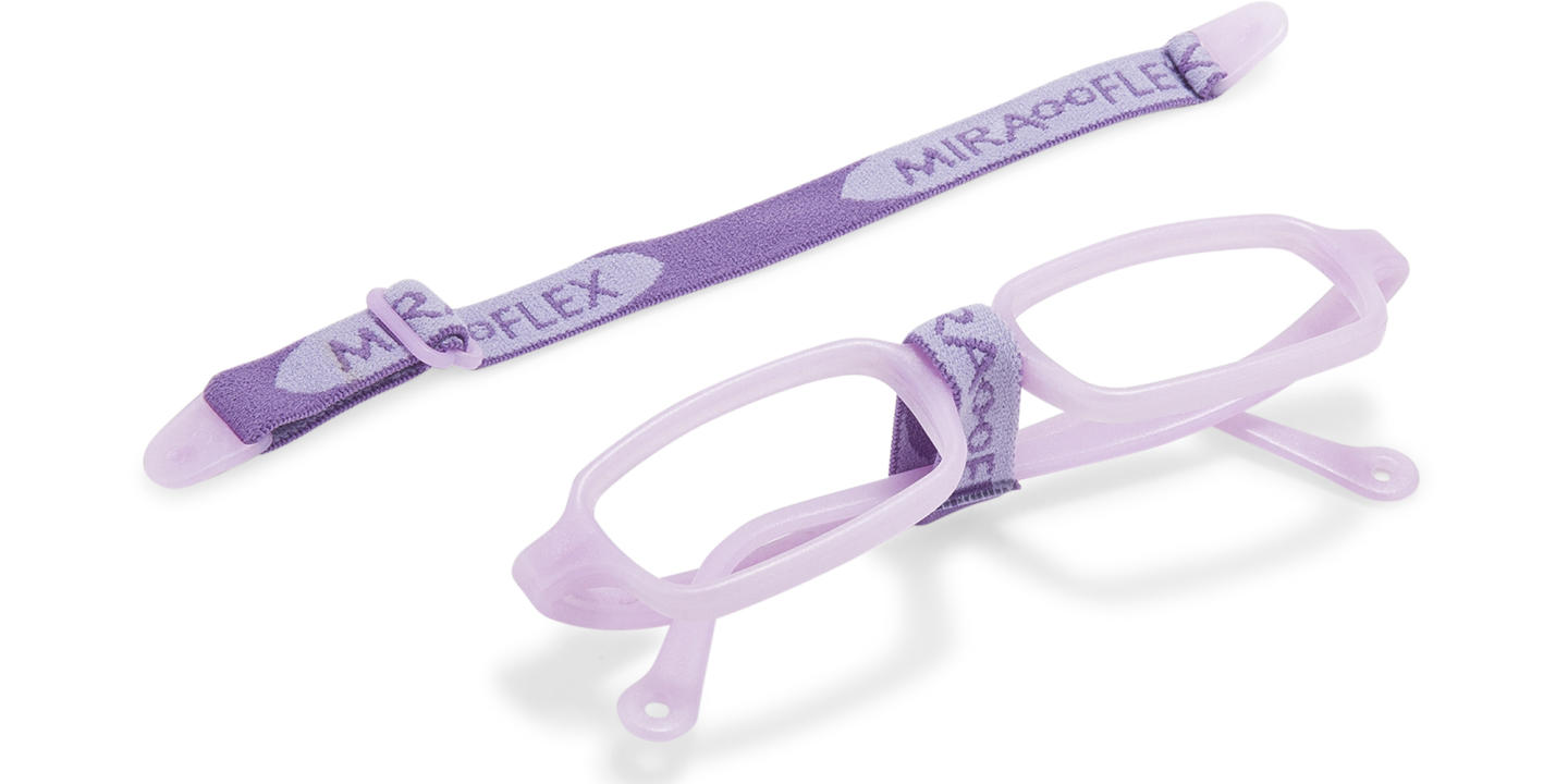 Mira Flex Kids Rectangle Eyeglasses in Baby Pink – Product Photo 3