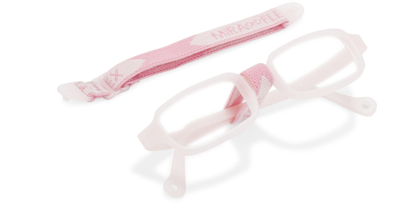 Mira Flex Kids Rectangle Eyeglasses in Nude – Product Photo 3