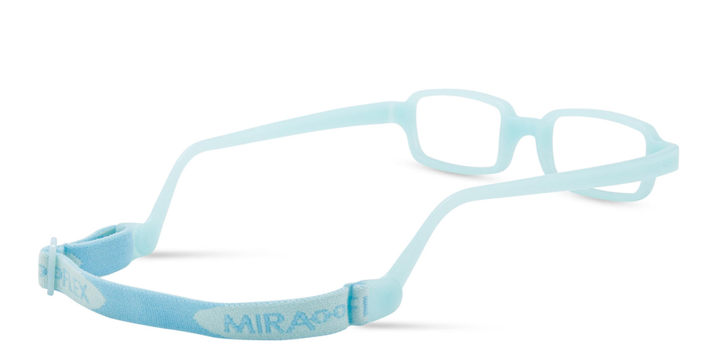 Mira Flex Kids Rectangle Eyeglasses in Light Blue – Product Photo 2