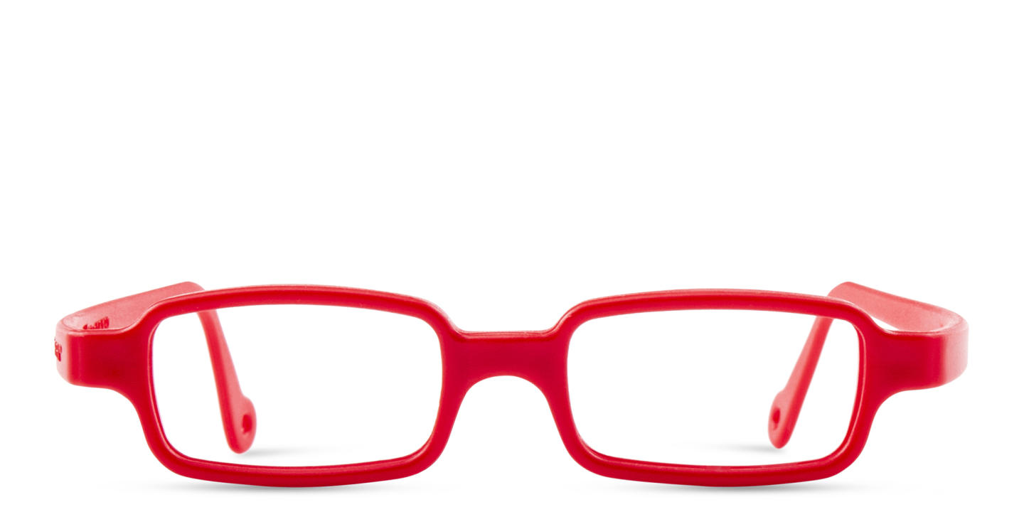 Mira Flex Kids Rectangle Eyeglasses in Red – Product Photo 0