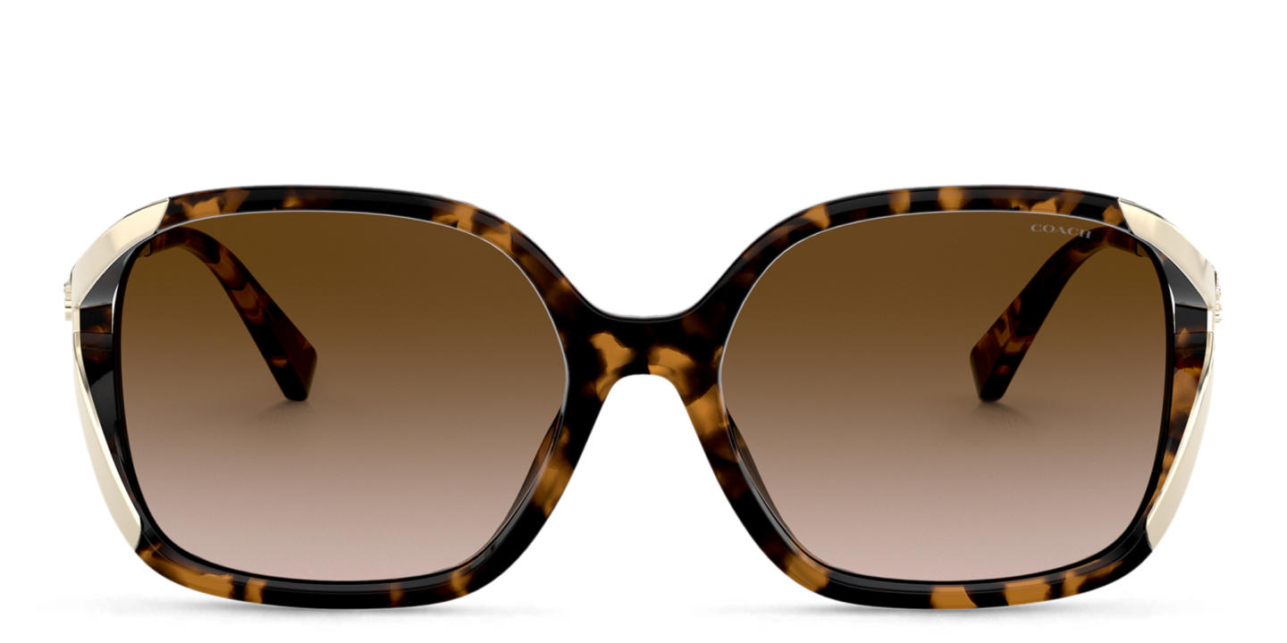 Coach Square Sunglasses in Tortoise – Product Photo 0