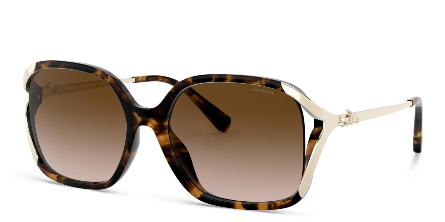 Coach Square Sunglasses in Tortoise – Product Photo 1