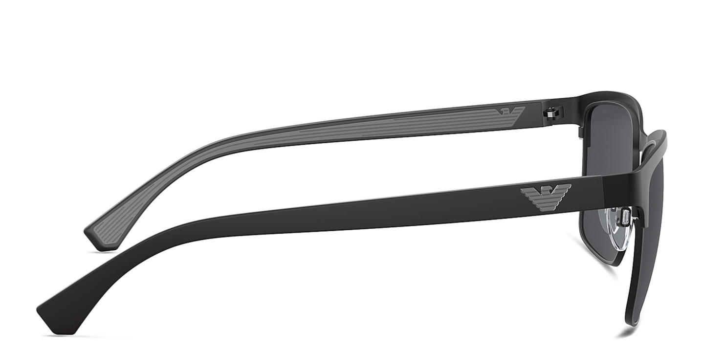 Shop Emporio Armani Pillow Sunglasses in Matte Black online.